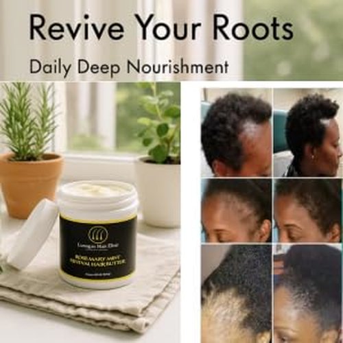 Luxxgro Rosemary Mint Revival Hair Butter 16 oz – Natural Hair Growth & Moisture Cream for All Hair Types | Batana Oil, Chebe, Peppermint, Fenugreek | Strengthens, Softens, Restores