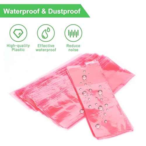 Large Size Tattoo Machine Covers, 200Pcs Sealable Tattoo Pen Sleeves Machine Bags 2.5" x 7.1" Pen Covers, Disposable Cartridge Tattoo Machine Bags XL,4 Colors (PINK)