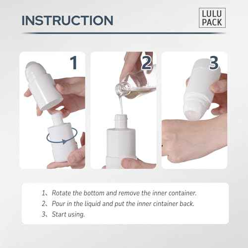 Roller Ball for Essential Oils: Deodorant Roll on Bottles - Refillable Applicator Containers - 3PCS 2.5oz