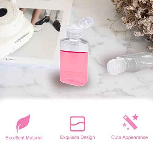 40 Pack 2 Oz Plastic Refillable Bottles with Flip Cap, Travel Size Bottles, Reusable Containers for Business Trip, Outdoor Camping