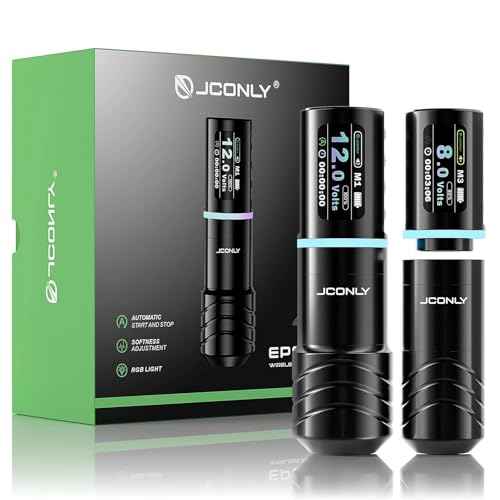 Epoch R4 Cordless Tattoo Pen Machine - Smart LED Touch Screen, 360¡Æ Rotating Battery, 3 Stroke Lengths (3.5mm/4.2mm/5.0mm), 3 Modes for Lining/Shading, 1800mAh Long-Lasting Battery£¨5.0mm£©