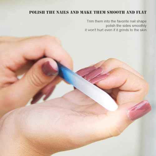 4 Pack Glass Nail Files with Case,Crystal Glass Fingernail Files,Double Sided Glass Nail File,Nail Care Nail File,Gifts for Women and Girls,Individual Packaging