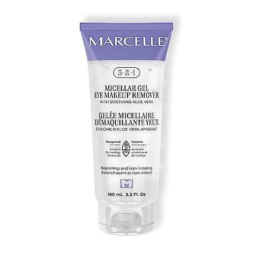 Marcelle 3-in-1 Micellar Gel Eye Makeup Remover, Hypoallergenic and Fragrance-Free, 3.3 fl oz