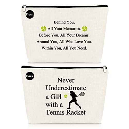 Tennis Gifts Makeup Bag Tennis Player Birthday Gift Tennis Lover Inspirational Gifts Cosmetic Bag Tennis Team Gift Best Friend Friendship Gift Christmas Graduation Gift Travel Pouch