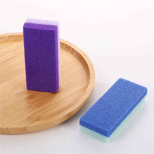 Foot Pumice Stone for Feet Hard Skin Callus Remover and Scrubber (Pack of 2) (Blue&Purple)