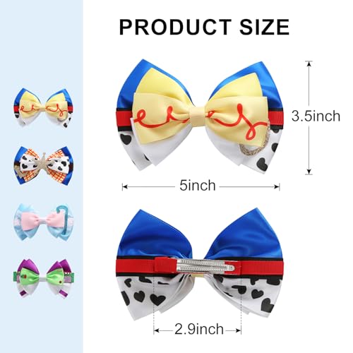 5 Inch Little Girls Hair Bow Clips Hair Accessories Birthday Party Supplies Christmas Gift D