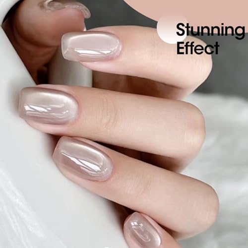 GELLEN Cat Eye Gel Nail Polish 6 Colors Gray Orange Silver Gold Brown Purple Holographic Reflective Cateye Gel Polish with Magnets Fall Winter UV LED Soak Off Sparkle Magnetic Gel Polish