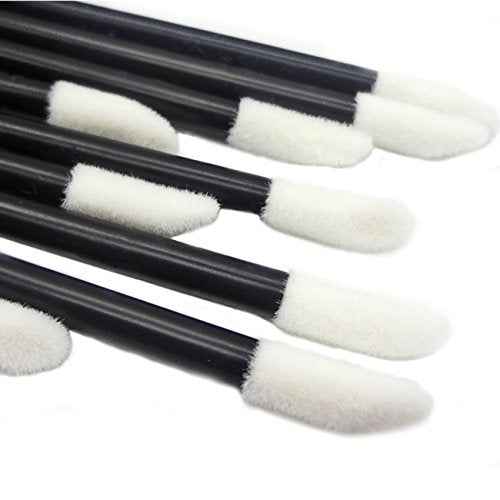 500Pcs/Set Disposable Lip Brushes Make Up Brush Lipstick Lip Gloss Wands Applicator Tool Makeup Beauty Tool Kits (Black)