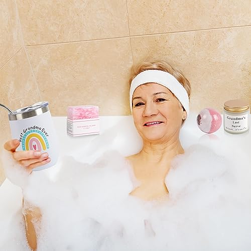 12 Pieces Grandma Gifts Box,Christmas Gifts for Grandma from Granddaughter Grandson,Nana Gift Basket Grandma Birthday Gift for Gigi Grandmother