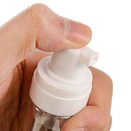 Foaming Dispenser 7oz Transparent Empty Spray Bottle 2Pcs Plastic Foam Pump Travel Soap Portable Foam Bottle (200ml)