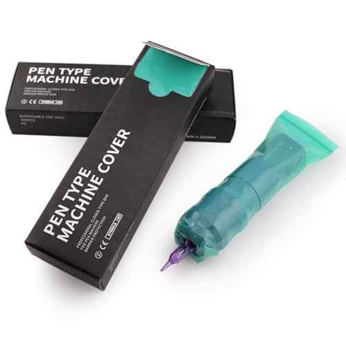 300pcs Tattoo Machine Covers Sealable Type - 2.4¡¿8 Inch Jungle Green Tattoo Pen Covers Machine Bags Sleeves for Cartridge Tattoo Machine - Professional Tattoo Supplies & Accessories