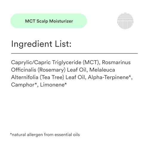 Dermazen Malassezia-Safe MCT Scalp Moisturizer for Men & Women - Natural Treatment for Dry, Flaky Scalp | Tea Tree & Rosemary Essential Oils for Hydration, Itch Relief & Hair Growth Support - 4oz