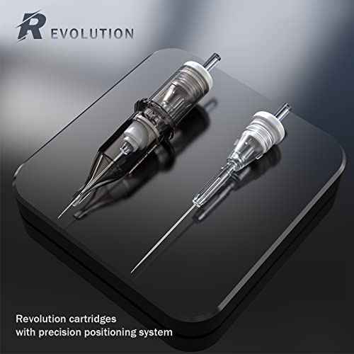EZ Tattoo Cartridge Needles Assorted - 100Pcs Mixed (3RL 5RL 7RL 9RL 7RS 9RS 9M1 7RM 9RM) Standard Bugpin Tattoo Needles Cartridges for Tattoo Machine Gun - Revolution