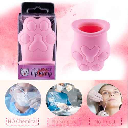 Lip Plumper Device Cute Pink Cat Paw Soft Lip Plumping Quickly Natural Pout Mouth Plumping Tool Beauty Pump Sexy Lip Bigger Mouth Lips Enhancer Lip Plumper Tool