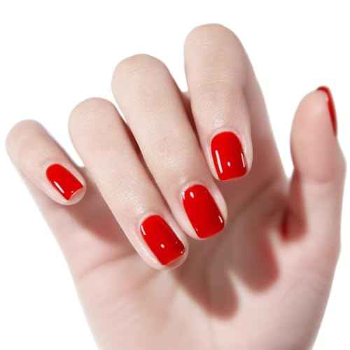 COSMOO Red Nail Polish, 12ml Classical Red Quick Dry Nail Lacquer for Nail Art Varnish, 0.41 fl oz