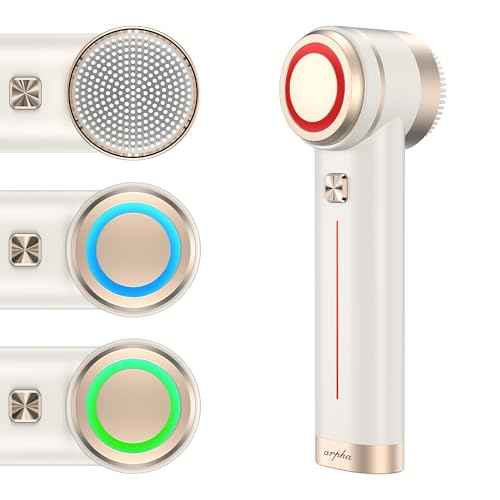 Arpha Titanium Ion Skincare Enhancer & Silicone Sonic Face Scrubber, for Skin Tightening, Brightening, Gentle Deep Cleanse, Mindful Glow Up, Only 135g, IPX7 Waterproof (Beige)