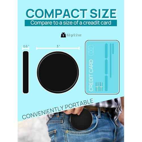 Compact Mirror for Purses,1X/20X Magnifying Mirror,3-inch Pocket Size Small Mirror for Travel and Makeup,Round Black