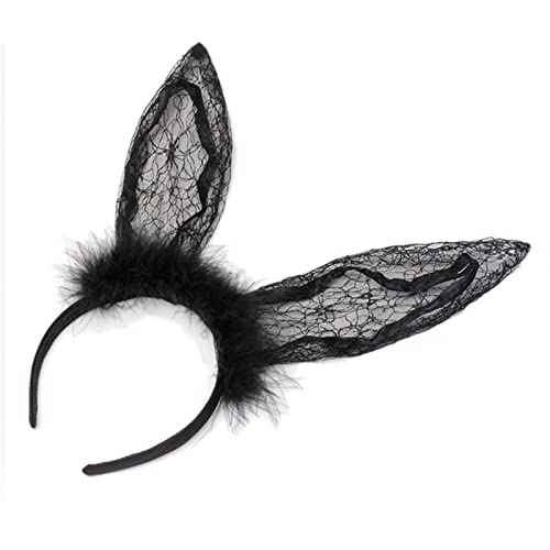 Lace Bunny Ear Headband Sexy Rabbit Ear Hair Band for Party Decoration Cosplay Costume Hair Accessories