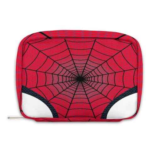 Kids Toiletry Bag for Boys, Cute Small Red Spider Web Wash Bag for Little Young Boys Waterproof Cosmetic Weekender Bag Toddler Traveling Toiletries