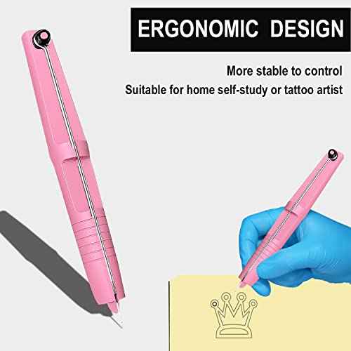 Handpoke Manual Tattoo Kit for Beginners with Ink 20PCS Tattoo Needles Professional Complete Pen Supplies