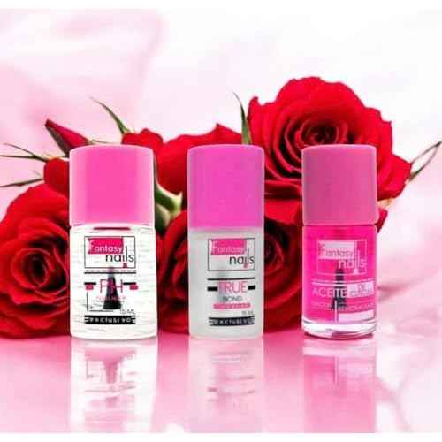 Fantasy Nails Professional Nail Care Kit, True Bond, pH Balancer, Cuticle Oil Treatment, 15ml, 3 Piece Set