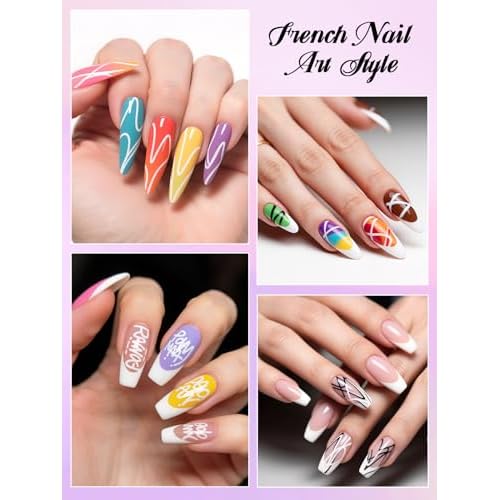 1 PCS White Nail Art Polish Pens, Kalolary 0.5mm Nail Art Markers Nail Point Graffiti Dotting Pen Drawing Painting Liner Brush for DIY Nail Art Beauty Adorn Manicure Tools