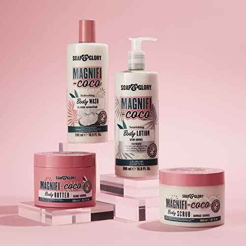 Soap & Glory Magnifi-Coco Body Lotion for Women - Coconut Scented Lotion for Dry Skin with Almond Oil, Shea Butter & Vitamin A - Vegan Body Moisturizer (16.9 fl oz)