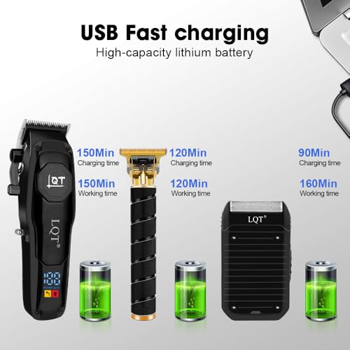 Hair Clippers for Men,3 In1 Cordless Beard Trimmer Electric Shavers,T-Blade Barber Clippers and Trimmer Set,Electric Hair Cut Machines,Men¡¯s Grooming Kit for Gifts,for Home, Barber