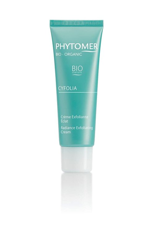 PHYTOMER Cyfolia Organic Exfoliating Cream | Healthy, All-Natural Facial Scrub Exfoliator | Certified Organic | Gentle Face Cleanser | Smoother, Softer, More Radiant Skin | 50 ml