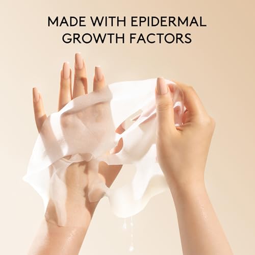 Joanna Vargas Twilight Face Mask - Hydrating Face Masks with Epidermal Growth Factor & Niacinamide - Soothing Facial Masks for Women - Repairing Sheet Mask for Enhanced Skin Barrier - 5 Sheets