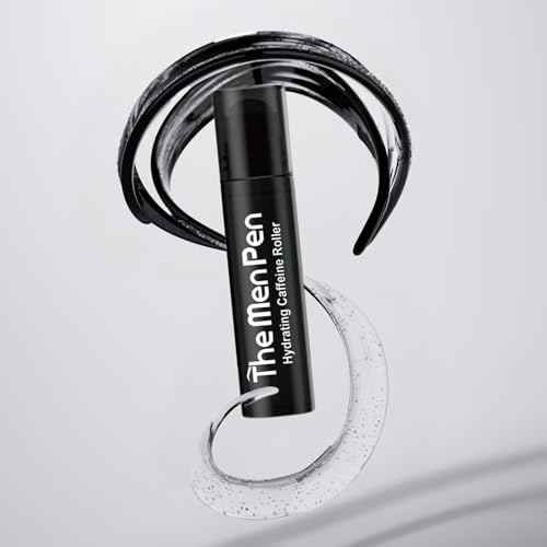 The Men Pen Refresher Kit | Eyebrow, Beard & Hair Filler + Caffeine Eye Roller + Razor 4-Pack, Waterproof, Long-Lasting, Sweat-Proof Grooming Essentials - Grey