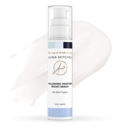 Alana Mitchell Hyaluronic Acid Serum for Face - Moisture Boost Anti Aging Serum - Face Serum to Fight Wrinkles & Fine Lines - Hydrating Serum Face Moisturizer for Sensitive, Dry & Combo Skin (2 oz)