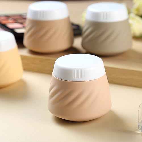 Gemice Travel Containers for Toiletries, Silicone Cream Jars TSA Approved Travel Size Containers with Clear Bag, Leak-proof Travel Accessories with Lid for Cosmetic Face Body Hand Cream