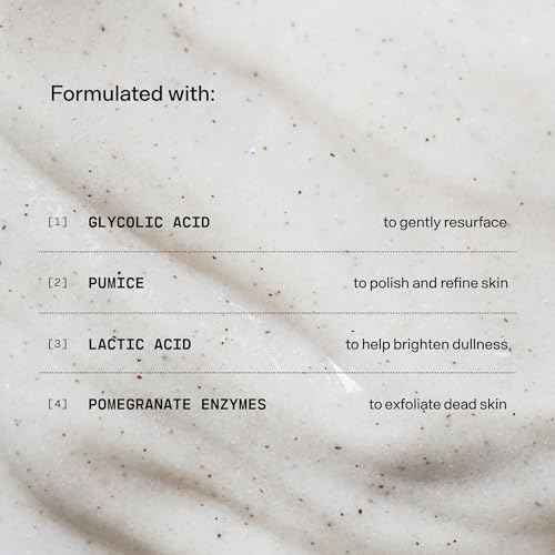 Versed Buff It Out AHA Exfoliating Body Scrub and Mask - Lactic Acid & Glycolic Acid Exfoliant - Microfine Pumice Body Exfoliator to Polish and Smooth Bumpy, Dry Skin - Vegan & Cruelty-Free (8 oz)