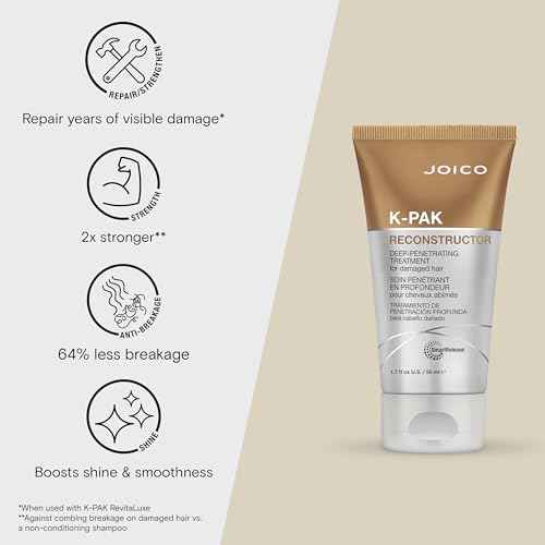 Joico K-PAK Reconstructor Deep-Penetrating Treatment | For Severely Damaged Hair | Repair & Strengthen Strands | Rebuild & Fortify Damaged Hair | Improve Elasticity | With Keratin & Arginine
