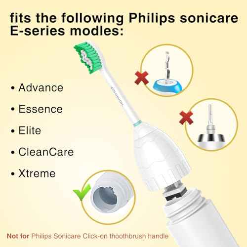 Aoremon Replacement Toothbrush Heads for Philips Sonicare E-Series Essence HX7022/66 and other Screw-on Electric Toothbrush Model, 6 Pack