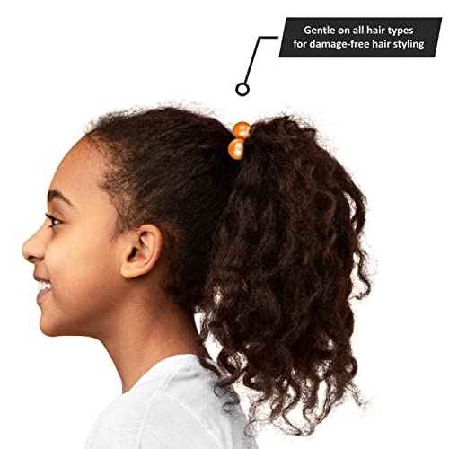 Expressions 24pc Ponytail Ball Hair Elastics Collection,Brightly Colored Marble Finish Twin Bead Ponytail Balls For Girls And Toddlers