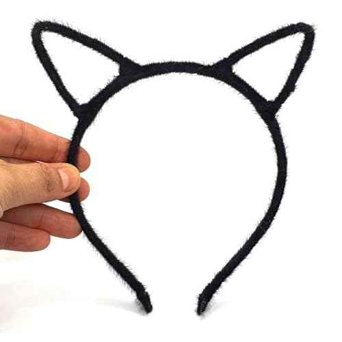 Halloween Cat Ears Headband ? Halloween Black Cat Ear Headband for Cosplay, Fancy Dress, Masquerade & Party Costumes - Black Cat Headbands