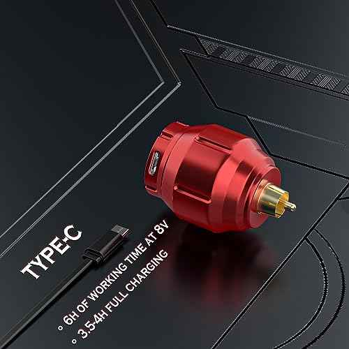 Wormhole Wireless Tattoo Power Supply for Tattoo Machine Wireless Tattoo Pen Battery 1050mAh Power Supply RCA Connector Rechargeable WA01-B