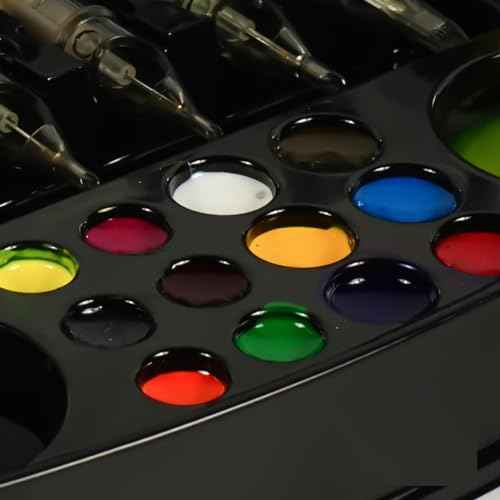 12 Pieces Tattoo Ink Tray Stand Holder Disposable Tattoo Pigment Tray Stand Holder Tattoo Ink Cup Tray Holder Stand Tattoo Cartridge Tray Holder Stand Tattoo Needle Holder Stand Tray, Black