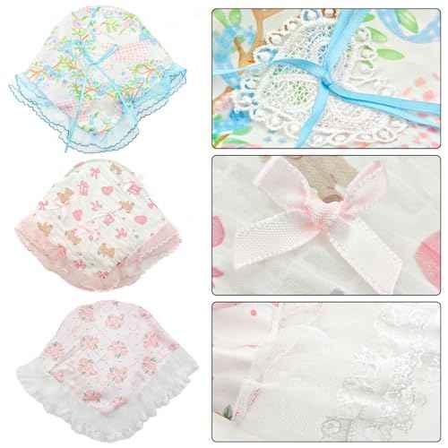 3 Pack Floral Lace Headband for Women, Non-Slip Hair Soft Head Coverings Boho Triangle Bandana Turban for Hair Styling