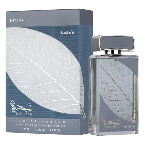 Lattafa Najdia Intense ? Fresh, Marine, Woody ? Eau de Parfum Spray Long-Lasting Fragrance for Men, 3.4 Ounce / 100 ml