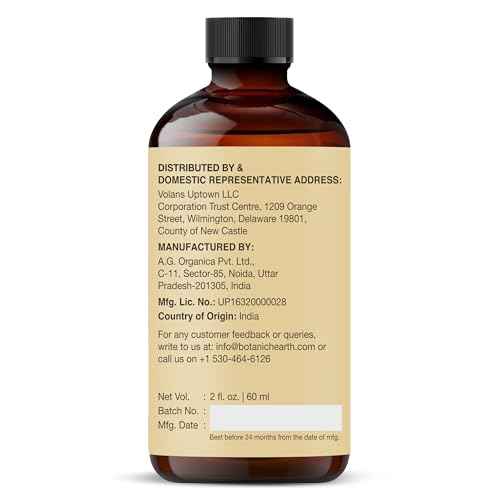 Botanic Hearth Castor Oil | 100% Pure & Natural, Cold Pressed, Organic | 2 fl oz| For Hair, Eyelashes & Eyebrows | Hexane Free, Fast Absorbing | With Dropper & Applicators