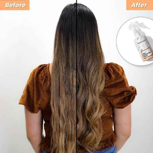 FoxyBae Heat Protectant Spray - Thermal Hair Styling Mist for Curling Iron & Blow Dryer - Prevents Frizz, Damage & Breakage, 8oz