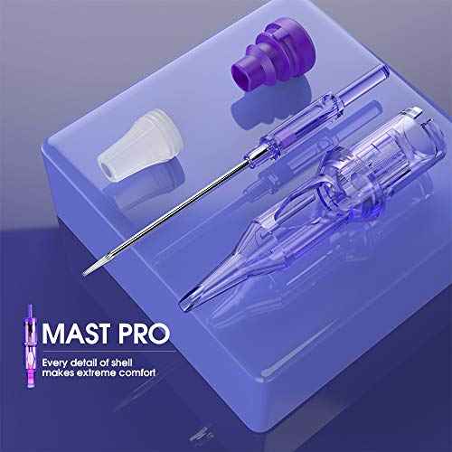 Mast Tattoo Pro Cartridges Needles with Membrane Mixed Sizes Box of 50 Pcs (RL+RS+RM+M1)