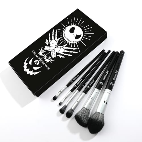 6 PCS The nightnnare before Chrismas Gifts with Box The nightnnare before Chrismas Makeup Brushes Eyeshadow Brushes Halloween Make Up Kit