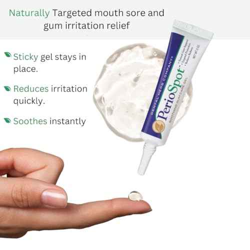 Dental Herb Company - PerioSpot Mouth Sore and Gum Care Gel - Soothes and relieves discomfort from Canker sores and Gum Irritation (.5 oz.)