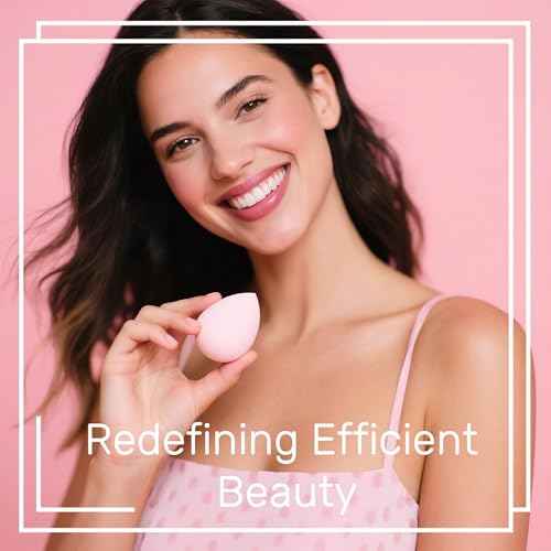 Makeup Sponge Set BS-MALL with Storage Case 7 Pcs for Liquid, Cream, and Powder,SAVE Foundation with 1 Mini Makeup Sponge For Travel Daily Use (A-Pink£©