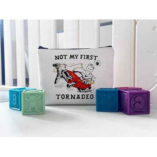WCGXKO Tornado Lover Gift Not My First Tornadeo Makeup Bag American Disaster Movie Lovers Gift (Tornadeo Bag)