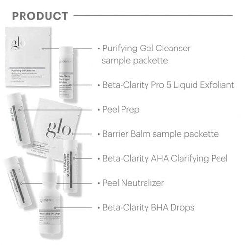 Glo Skin Beauty Beta-Clarity AHA Clarifying Peel | Level 2 Professional At Home Peel Kit | For Clarifying, Exfoliating and Brightening